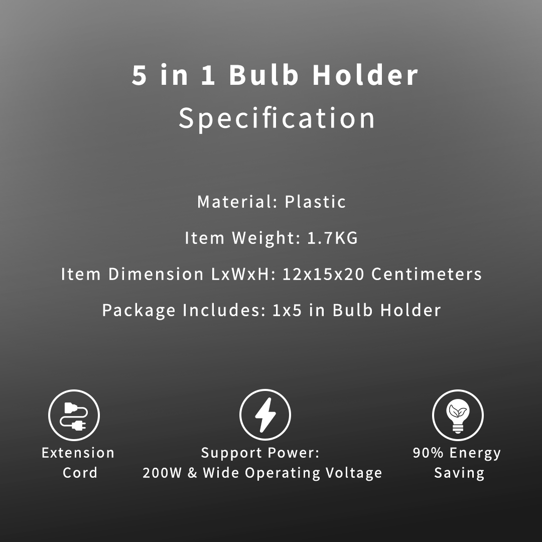 5 in 1 Bulb Holder