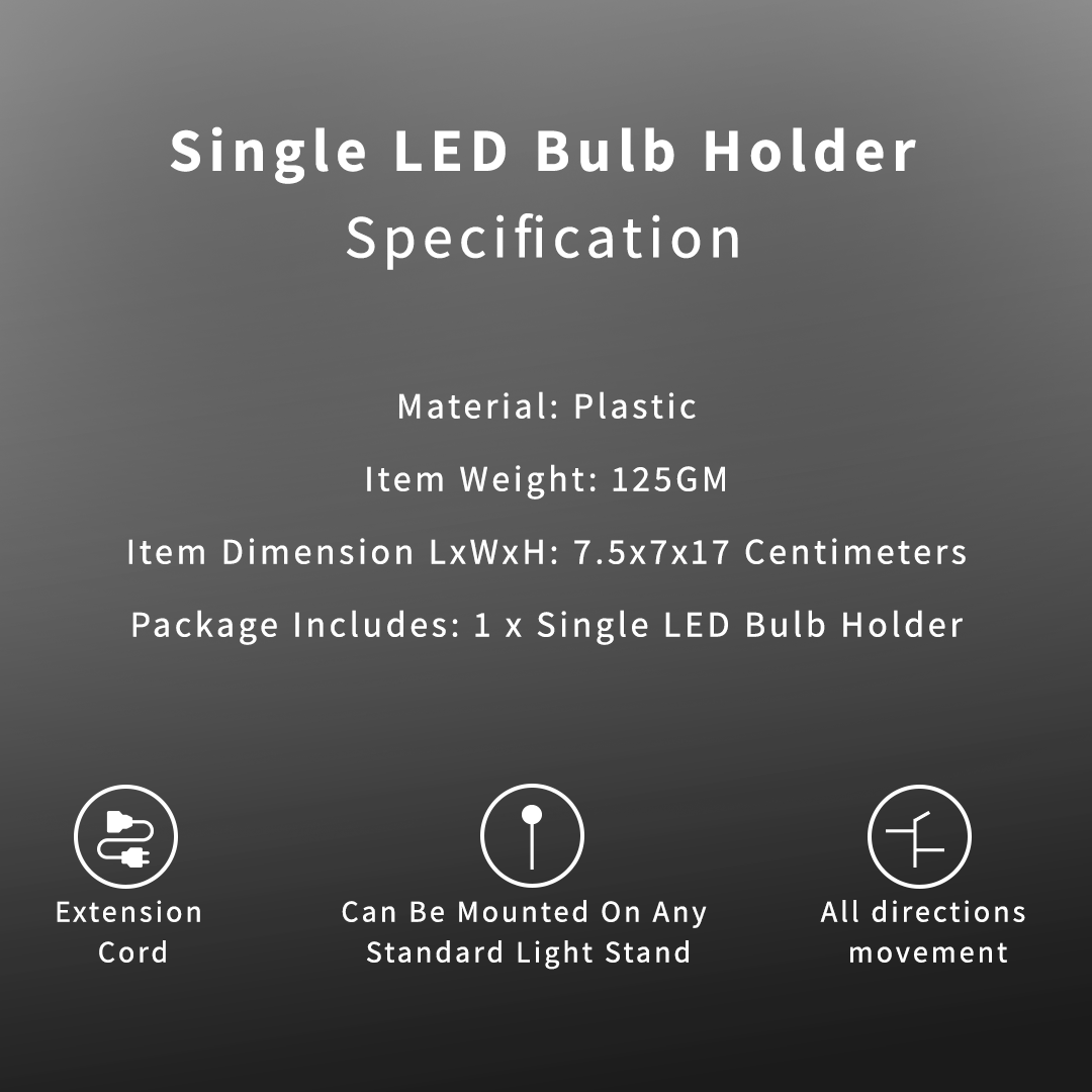 Single LED Bulb Holder