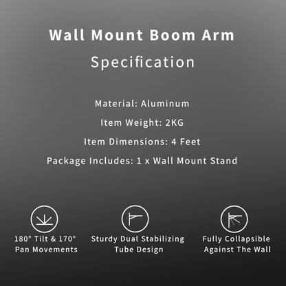 Wall Mount Boom Arm