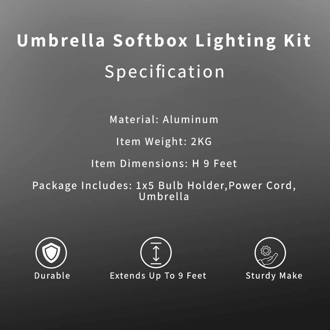 Professional Umbrella Softbox Lighting Kit